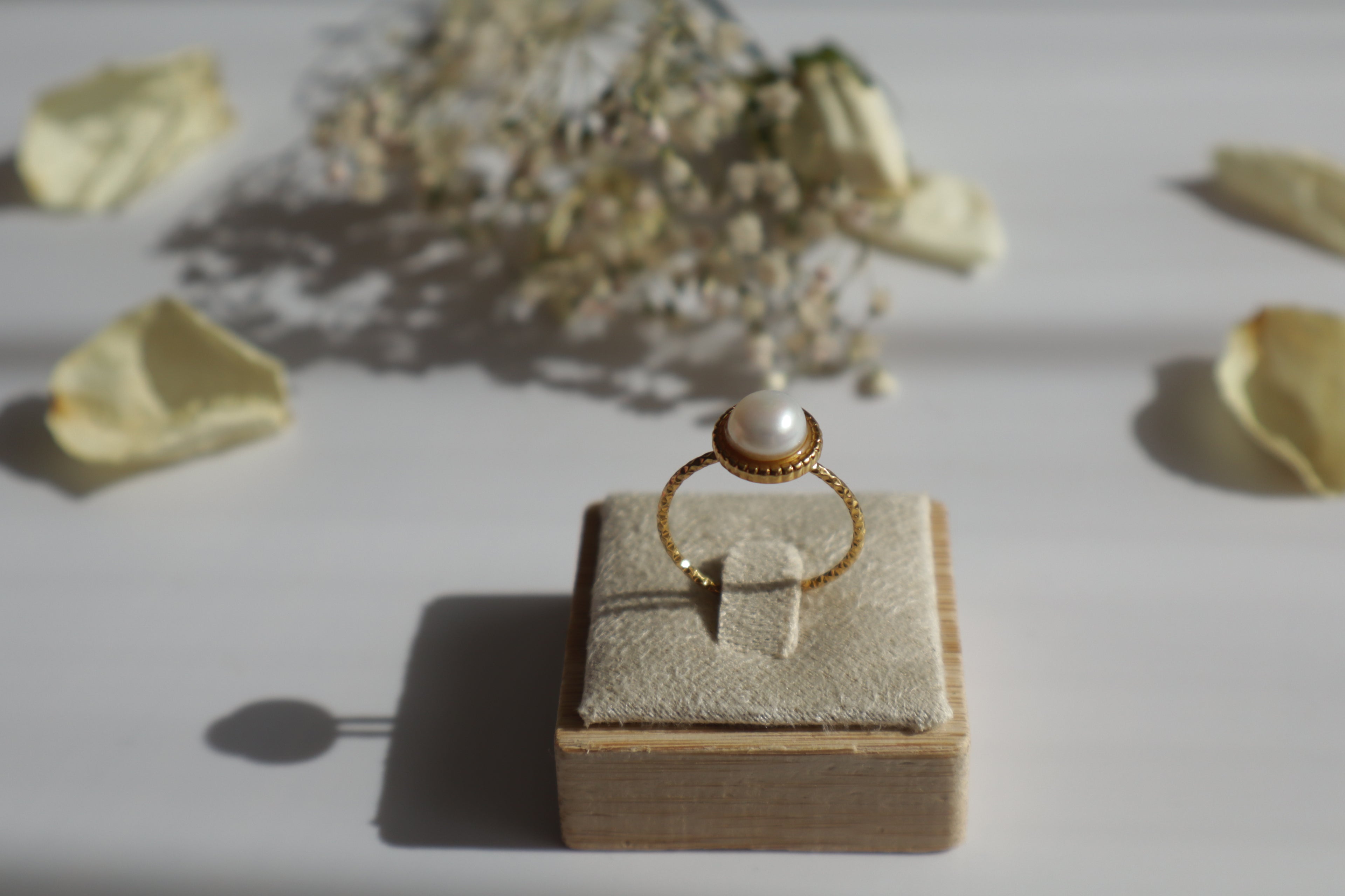 Ring Einzelperle – Süßwasser