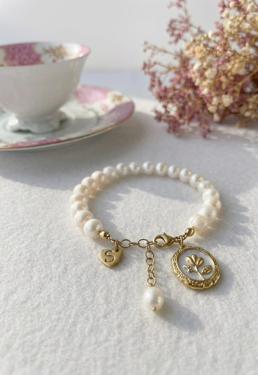 Florantia – aus echten Süßwasserperlen Armband