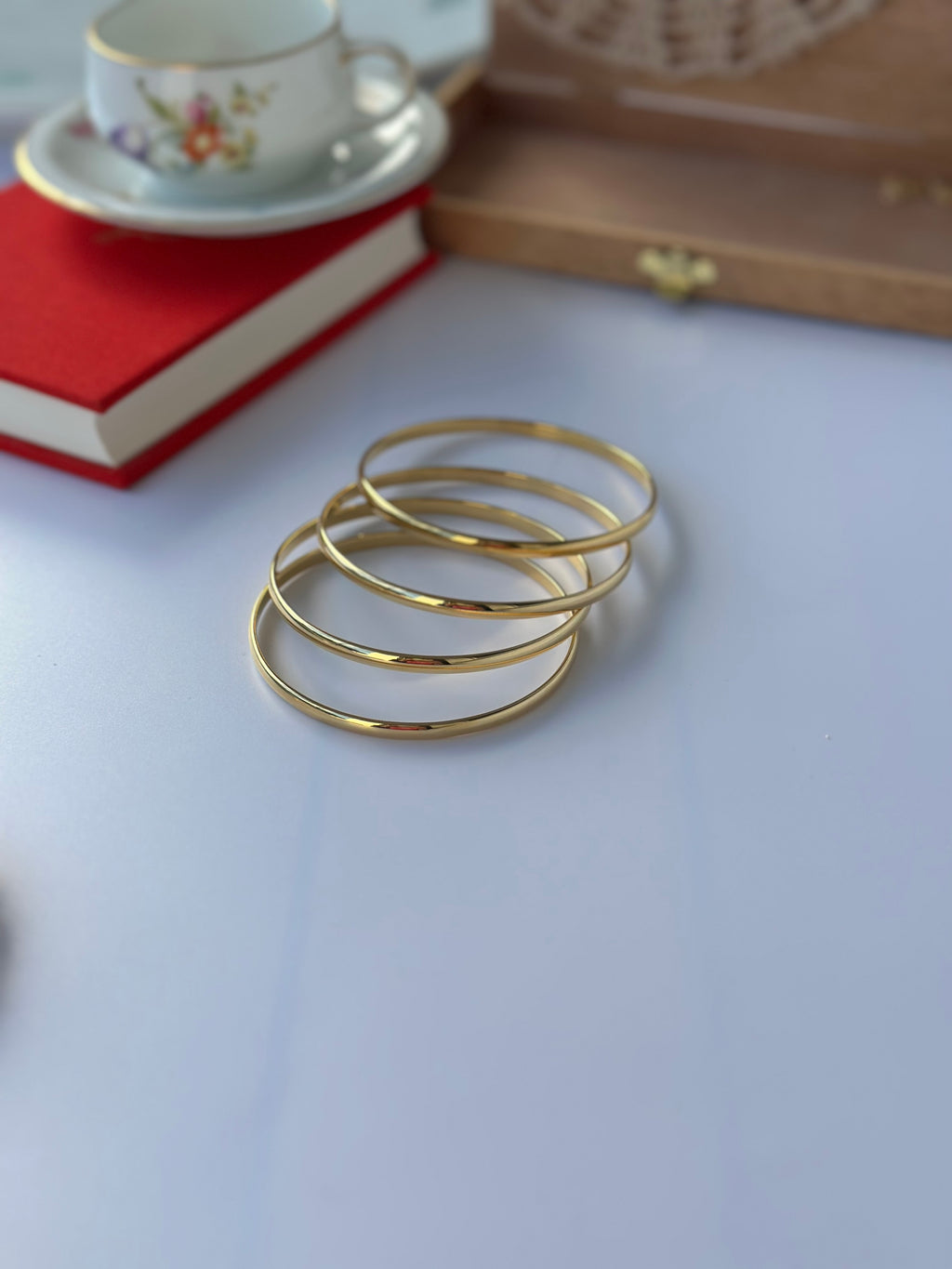Minimalistisches Edelstahl Armband 18K Vergoldet