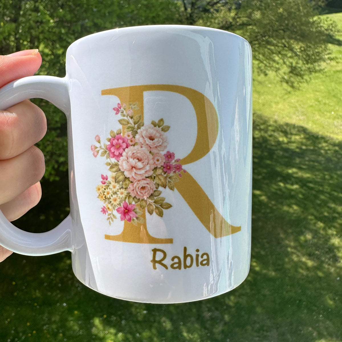 Tasse mit Blumen