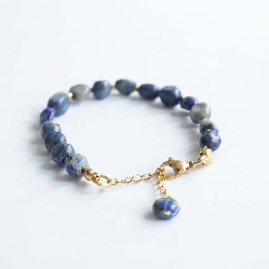 Nazenin – Personalisierbares Armband aus echtem Lapis Lazuli & Hämatit