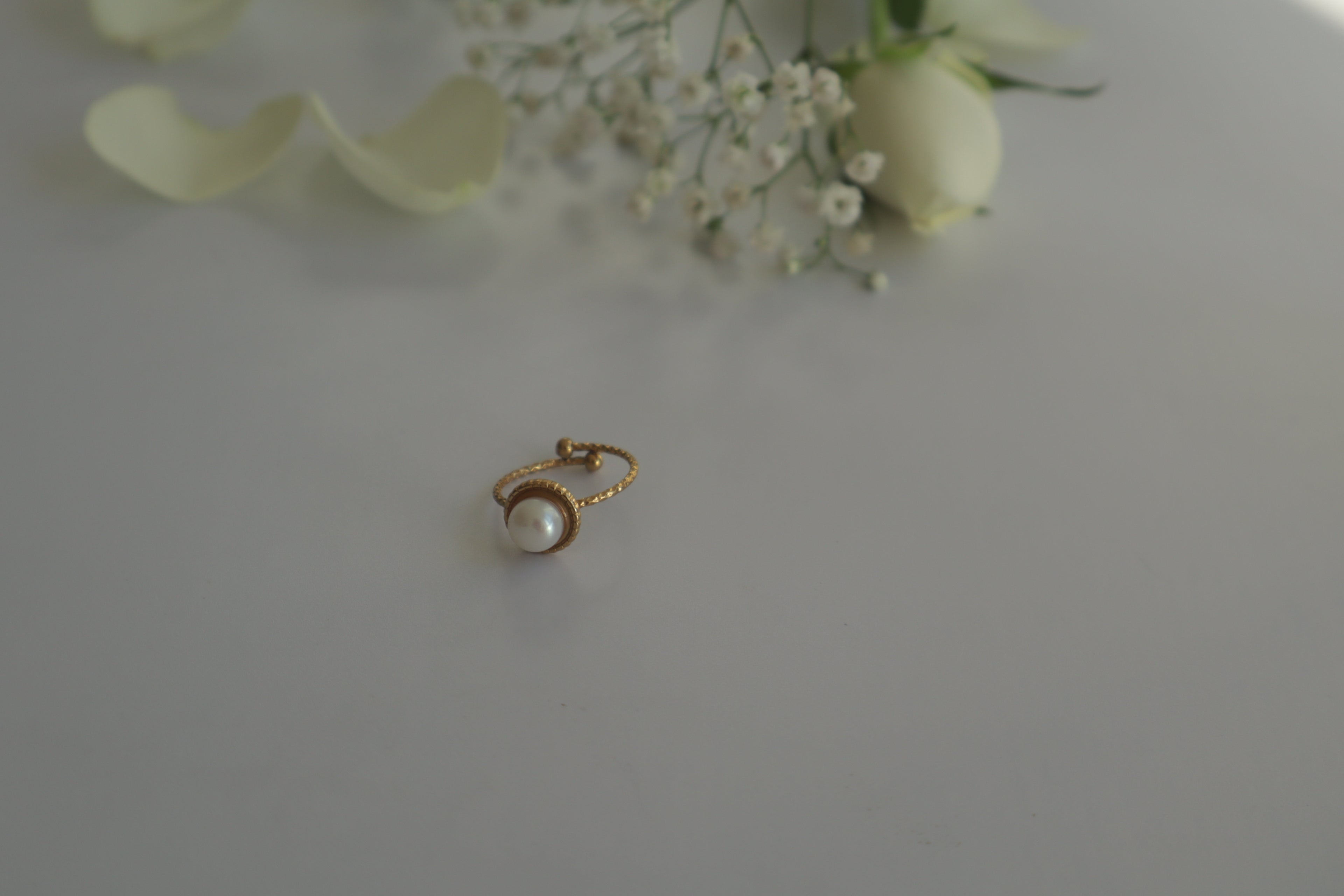Ring Einzelperle – Süßwasser