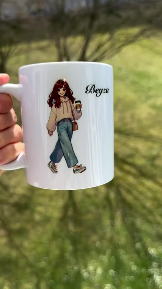 Islamische personalisierte Tasse – Bismillah & Name Design